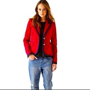Juicy Couture Prep Jacket in Red Navy Houndstooth Blazer